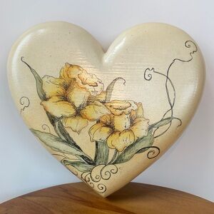 Vintage Wooden Heart-Shaped Wall Art